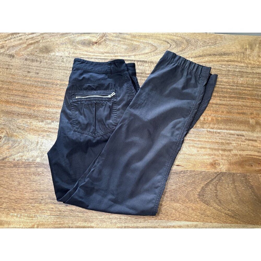 Bogner Sports Pants Womens US 8 Black Stretch Casual Athletic Zip Pocket Outdoor